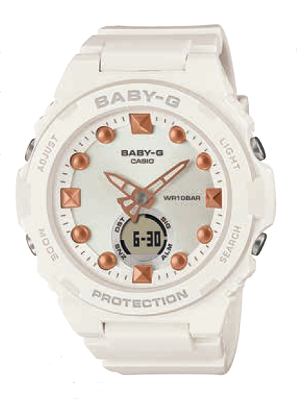 Baby G White Resin Mens Watch BGA 320 7A2 Watch Direct