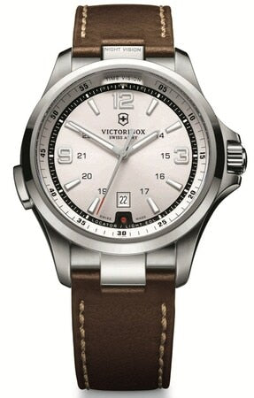 Victorinox Swiss Army Night Vision Silver Dial Mens Watch