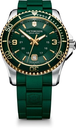 Victorinox Swiss Army Maverick Green Dial Green Rubber Mens Watch
