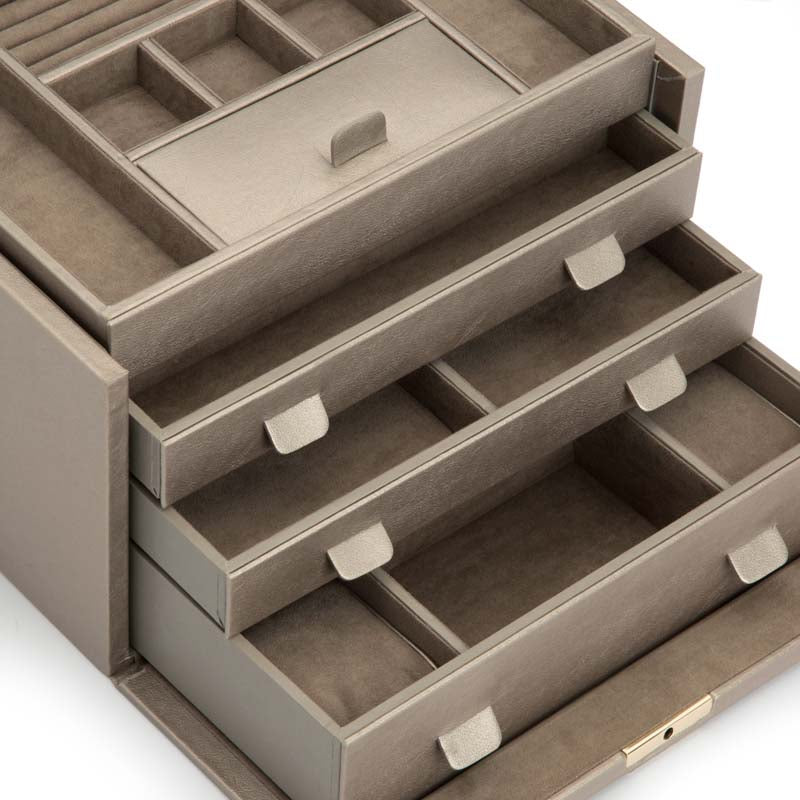 Wolf Palermo Large Jewellery Box Pewter 213078
