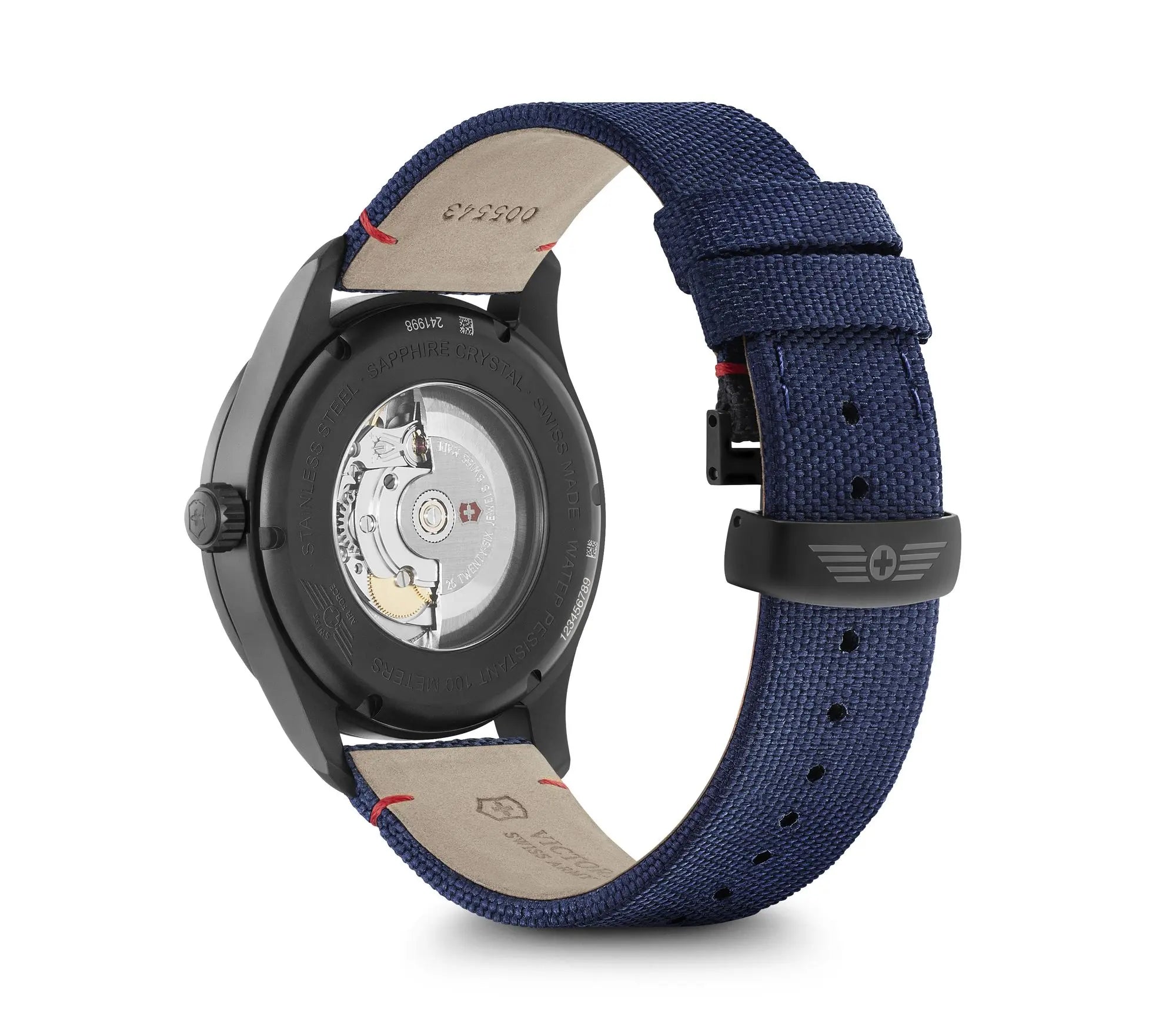 Victorinox Airboss Mechanical Blue Dial Mens Watch 241998