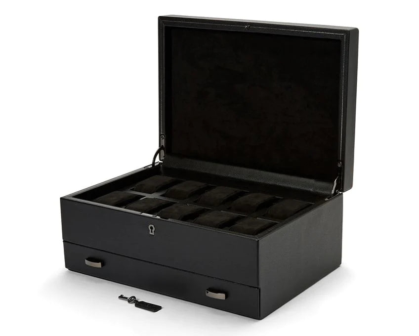 Wolf British Racing 10 Piece Watch Box with Storage 792802