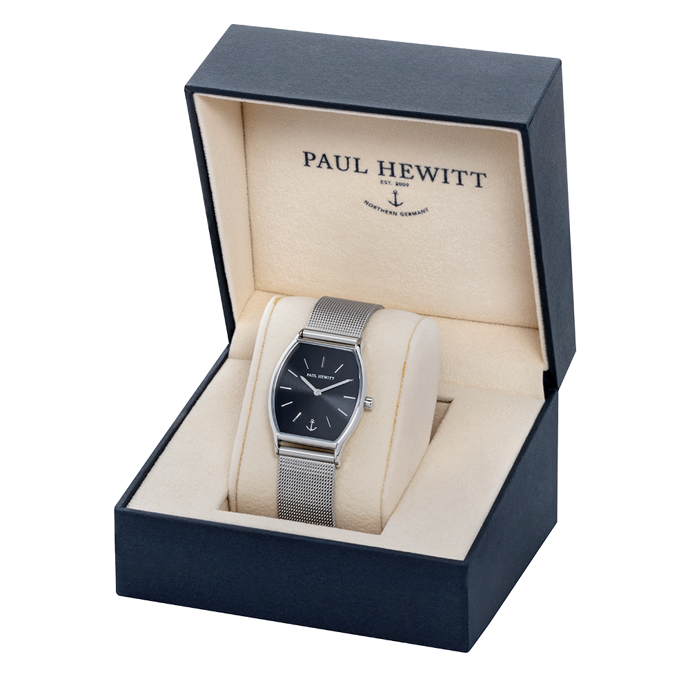 Paul Hewitt Modern Edge Black Sunray Silver Watch