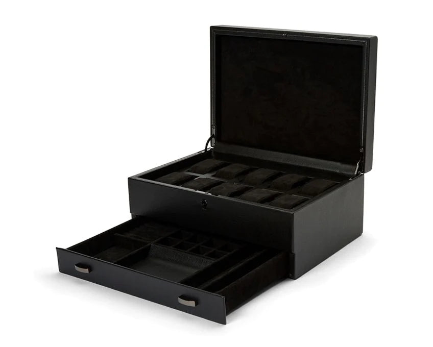 Wolf British Racing 10 Piece Watch Box with Storage 792802