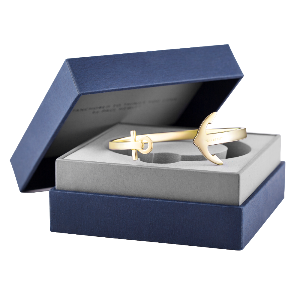Paul Hewitt Ancuff Gold Bracelet - S