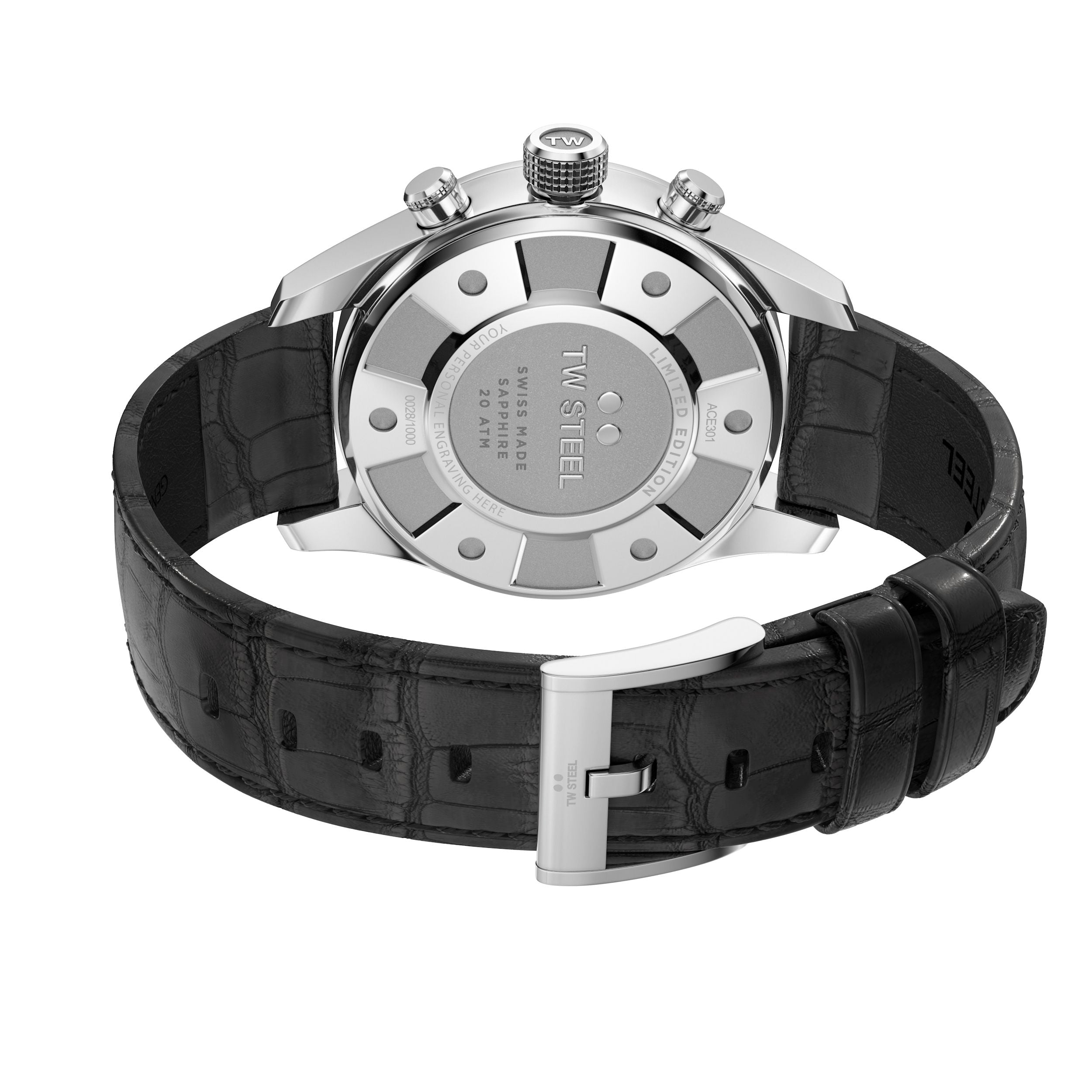 TW Steel Ace Aternus 45mm Chronograph Black Leather