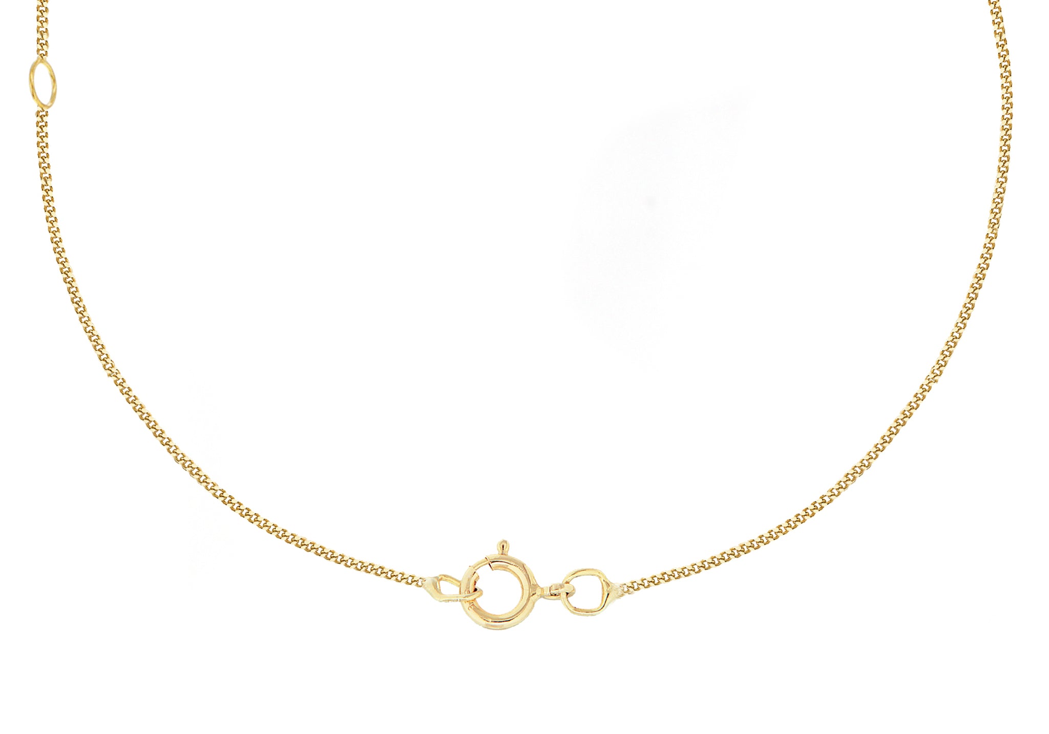 9K Yellow Gold Solid Diamond Cut Curb Chain 40cm