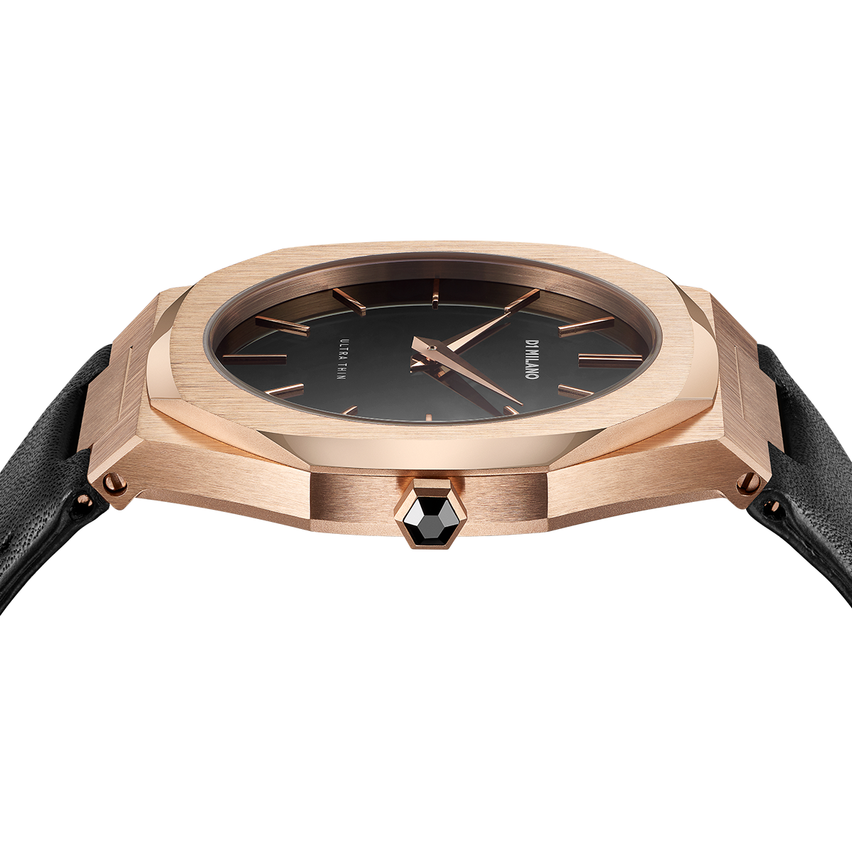 D1 Milano Ultra Slim 40mm Rose Gold Leather Watch