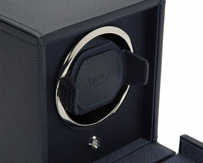 Wolf "Cub" Single Watch Winder with Cover - Vegan Leather