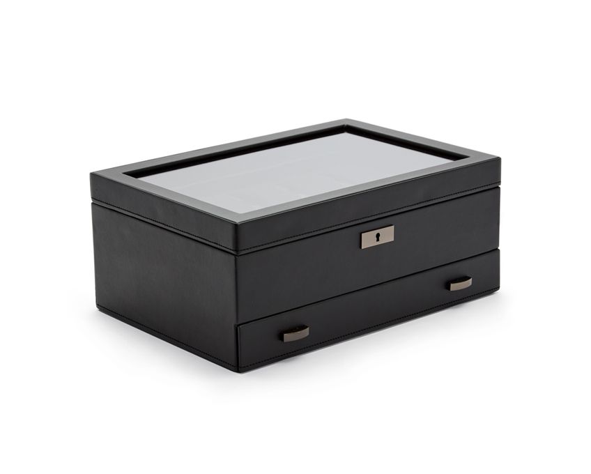 Wolf Axis 10 Piece Watch Box with Drawer Coat