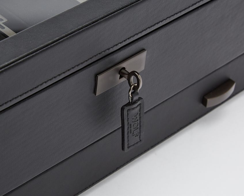 Wolf Axis 10 Piece Watch Box with Drawer Coat
