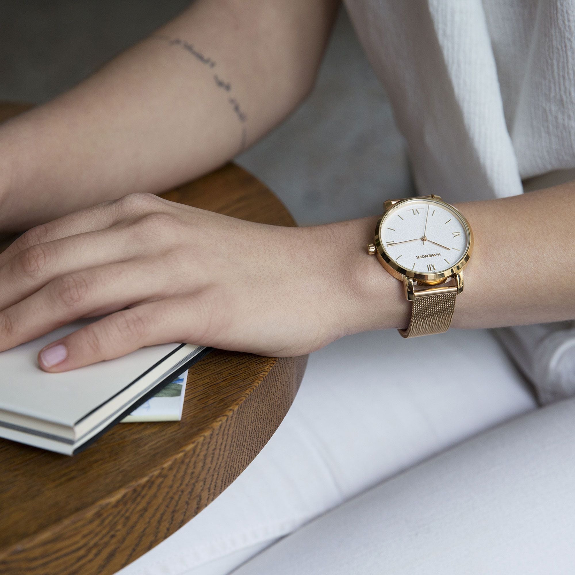 Wenger Metropolitan Donnissima Silver Dial Stainless Steel Watch 01.1731.107