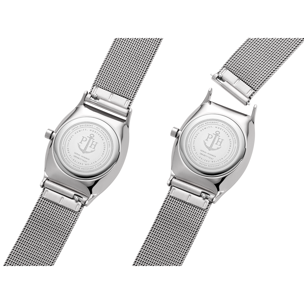 Paul Hewitt Modern Edge Black Sunray Silver Watch