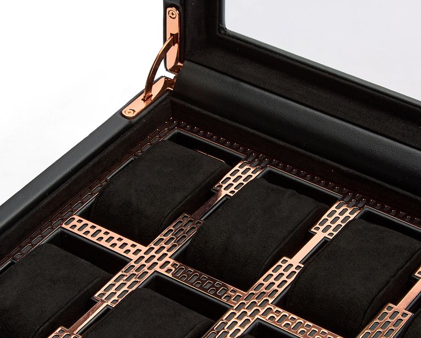Wolf Axis 8 Piece Watch Box Copper 488016