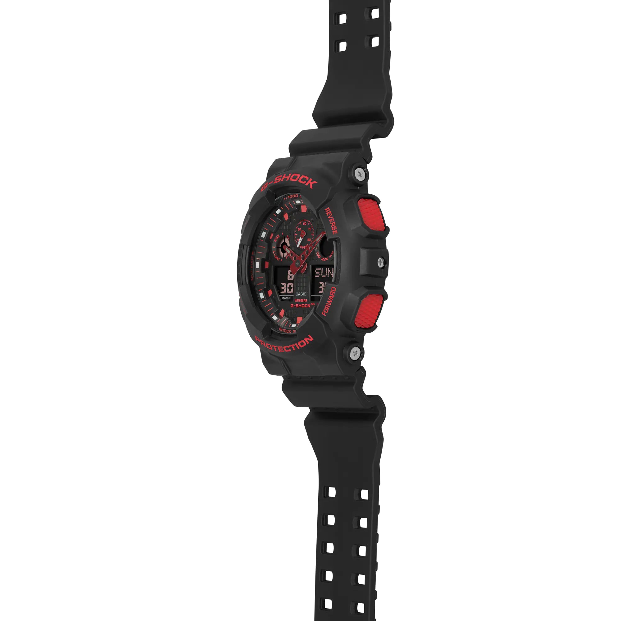 G-Shock Ignite Red Line Analog Black Resin Band Watch GA100BNR-1A