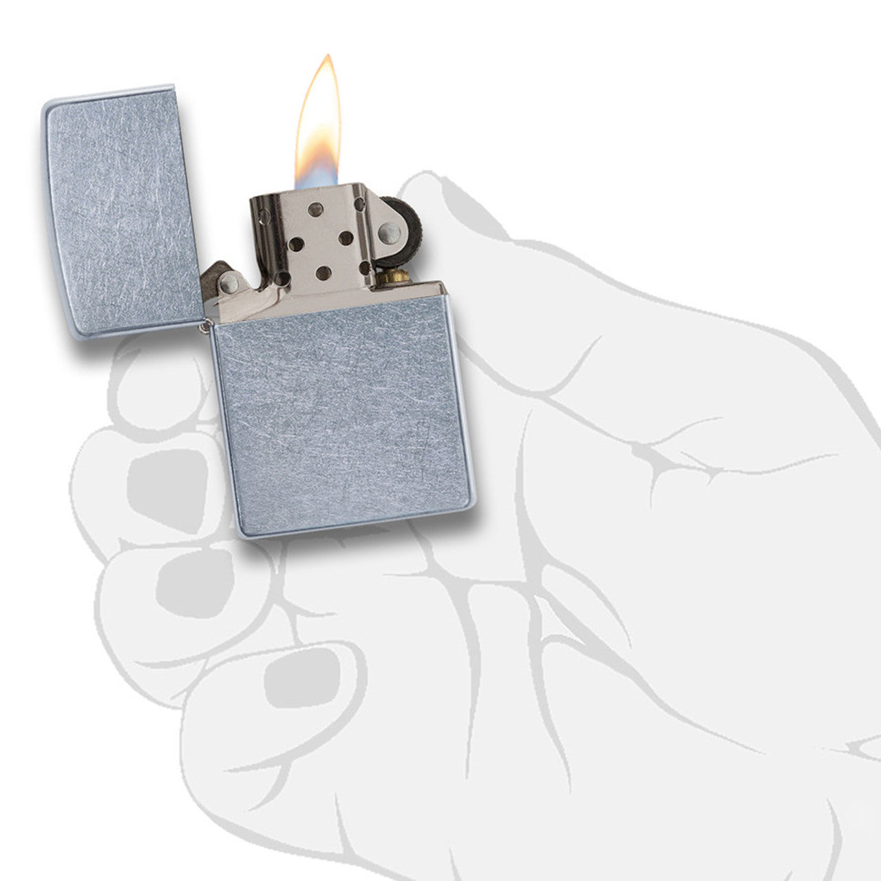 Zippo 207 Street Chrome Lighter