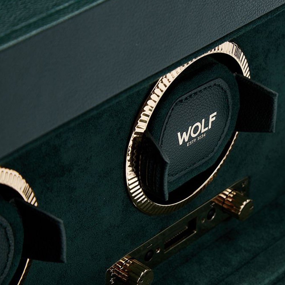 Wolf British Racing Triple Watch Winder with Storage