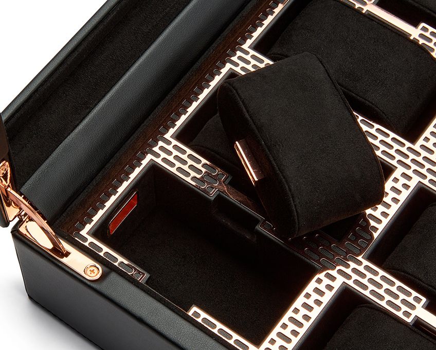 Wolf Axis 8 Piece Watch Box Copper 488016