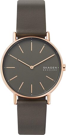 Skagen Women's Grey Dial Watch with Leather Strap SKU SKW2794