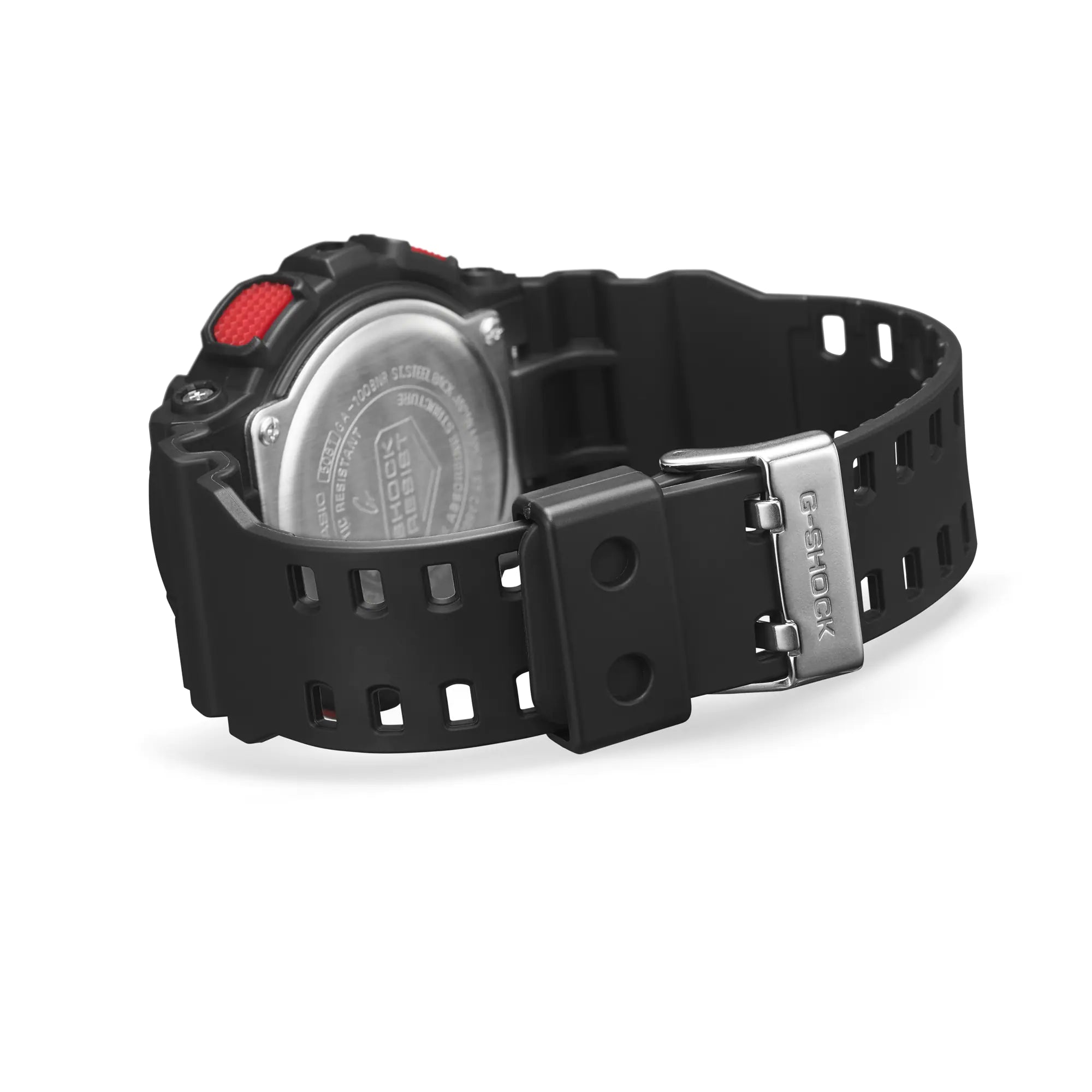 G-Shock Ignite Red Line Analog Black Resin Band Watch GA100BNR-1A
