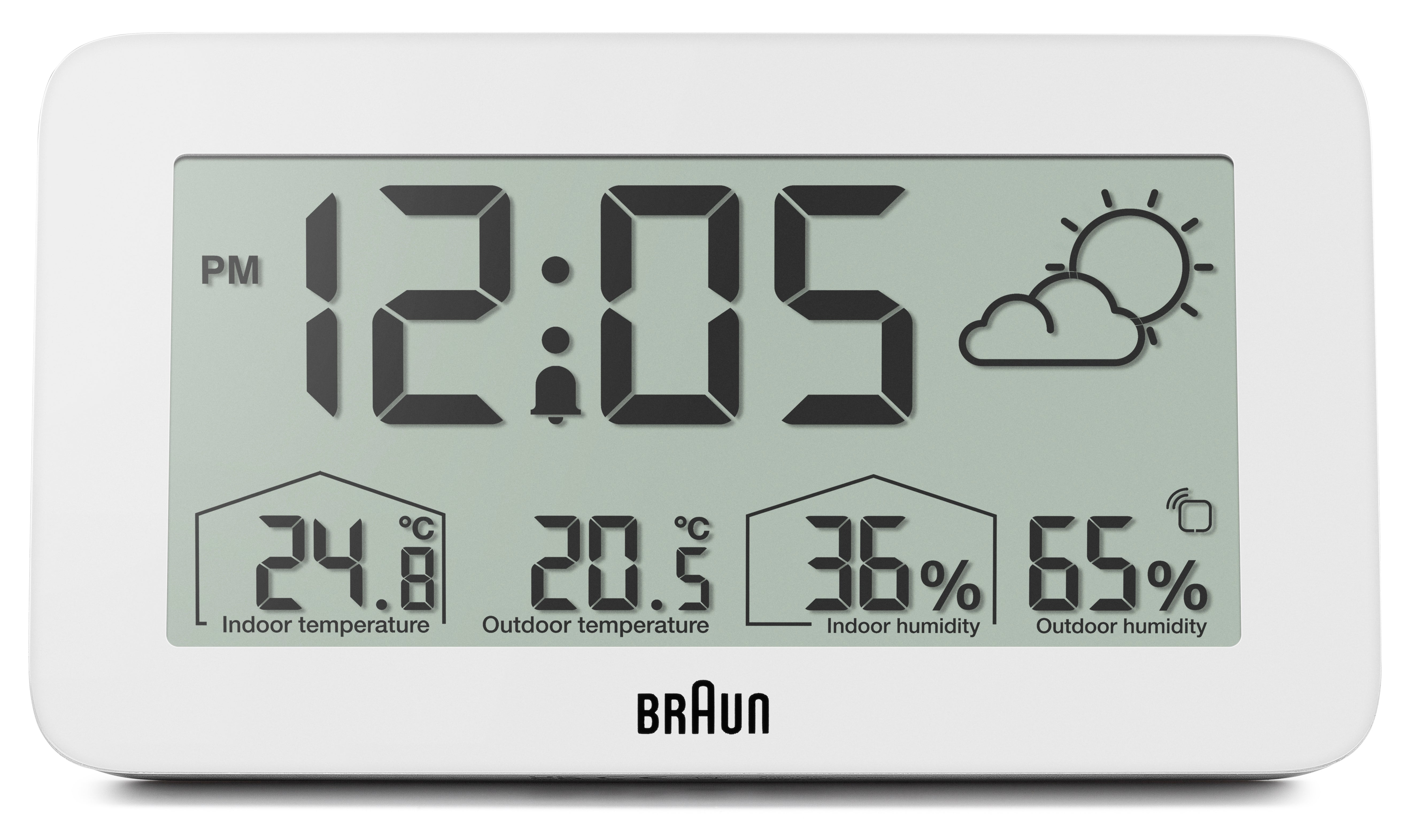 BC13 Braun Digital Weather Station Clock - White – Braun Clocks - US