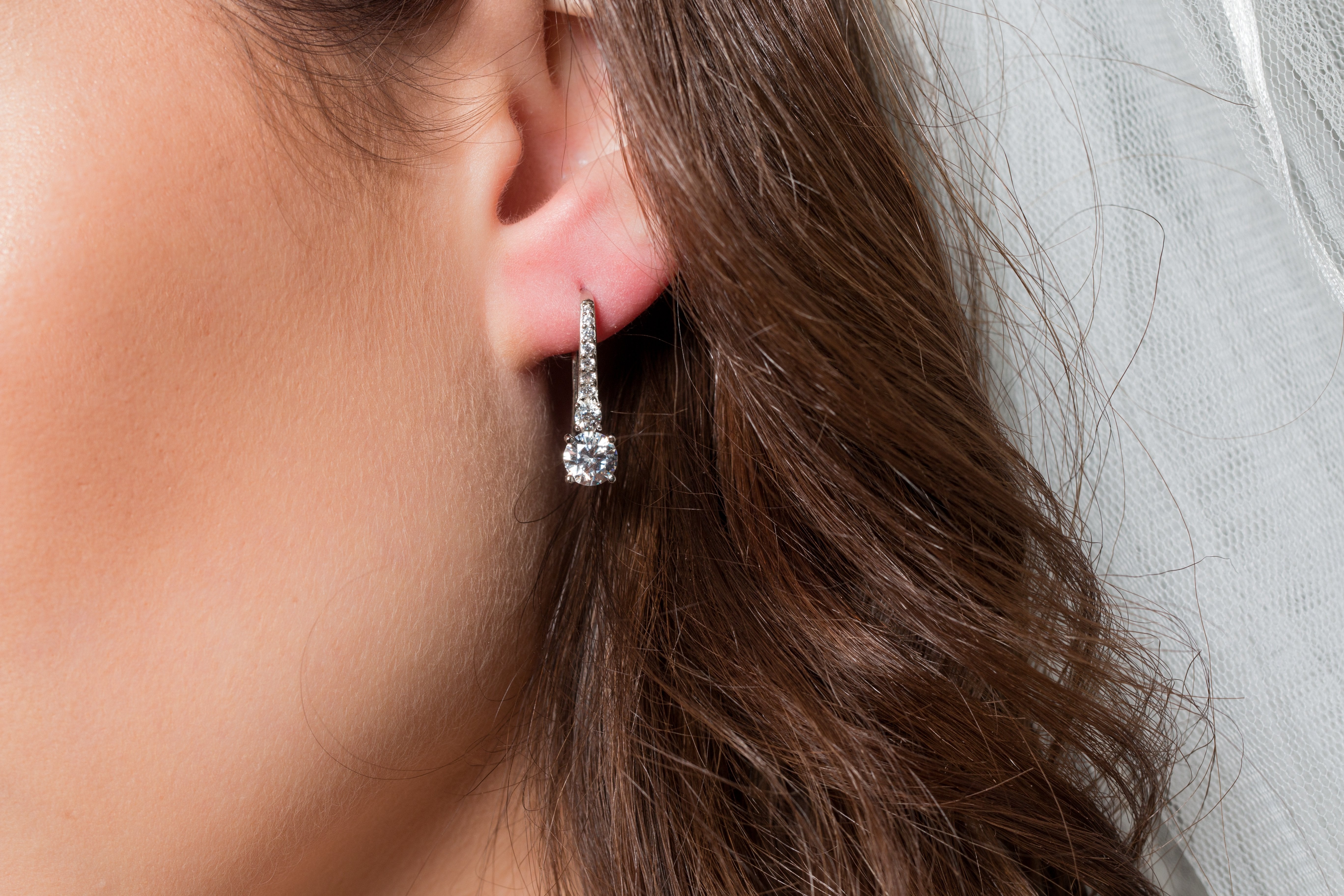 GEORGINI ICONIC BRIDAL DAPHNE EARRINGS SILVER