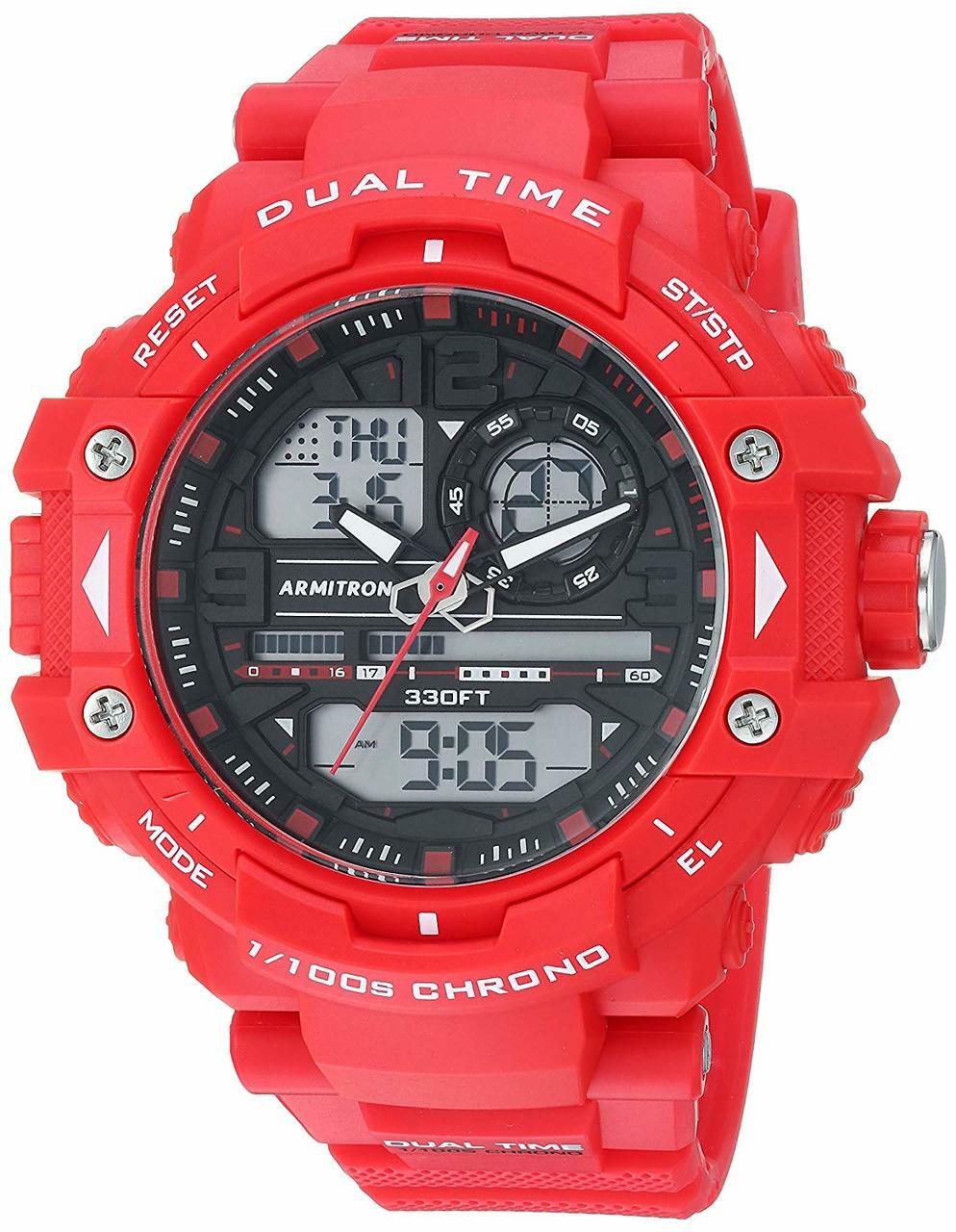 Armitron Sport 20 5062Rdb Analog Digital Chronograph Red Resin