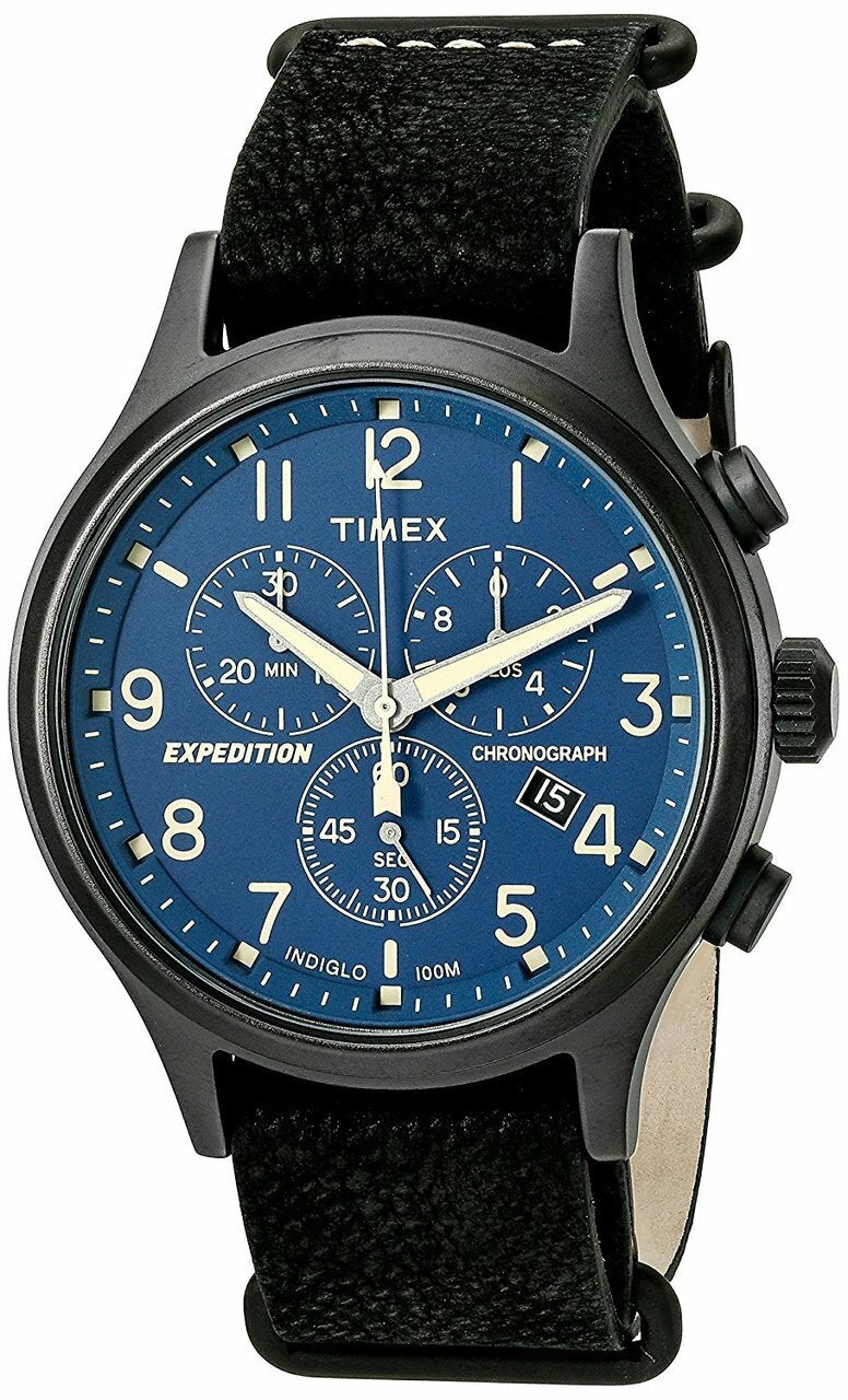 Timex expedition chronograph on sale blue