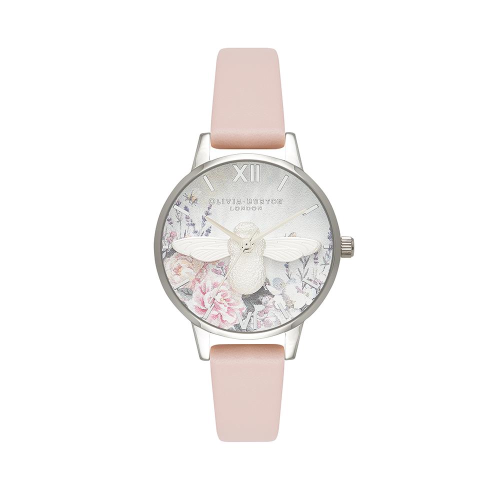 Olivia Burton Glasshouse Silver Lilac Watch Silver Watch