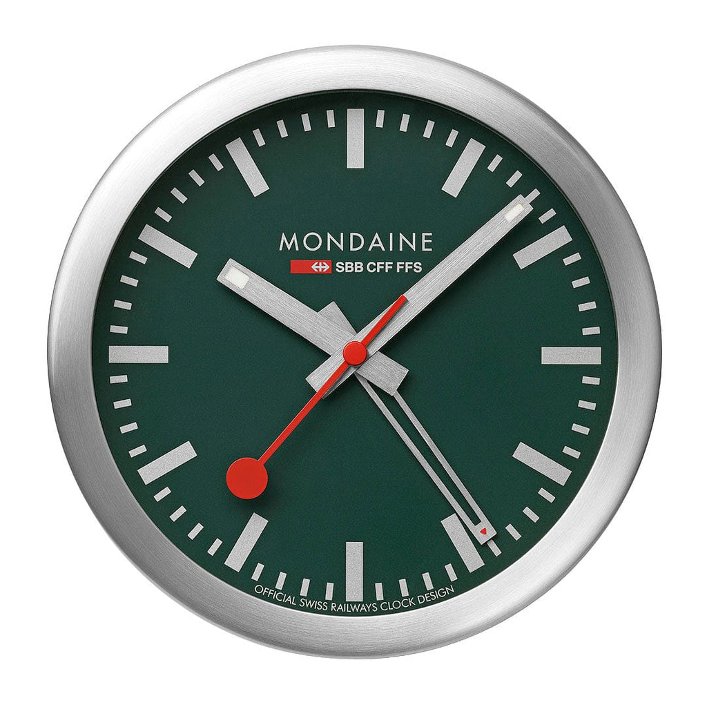 Mondaine Park Green Table and Alarm Clock,