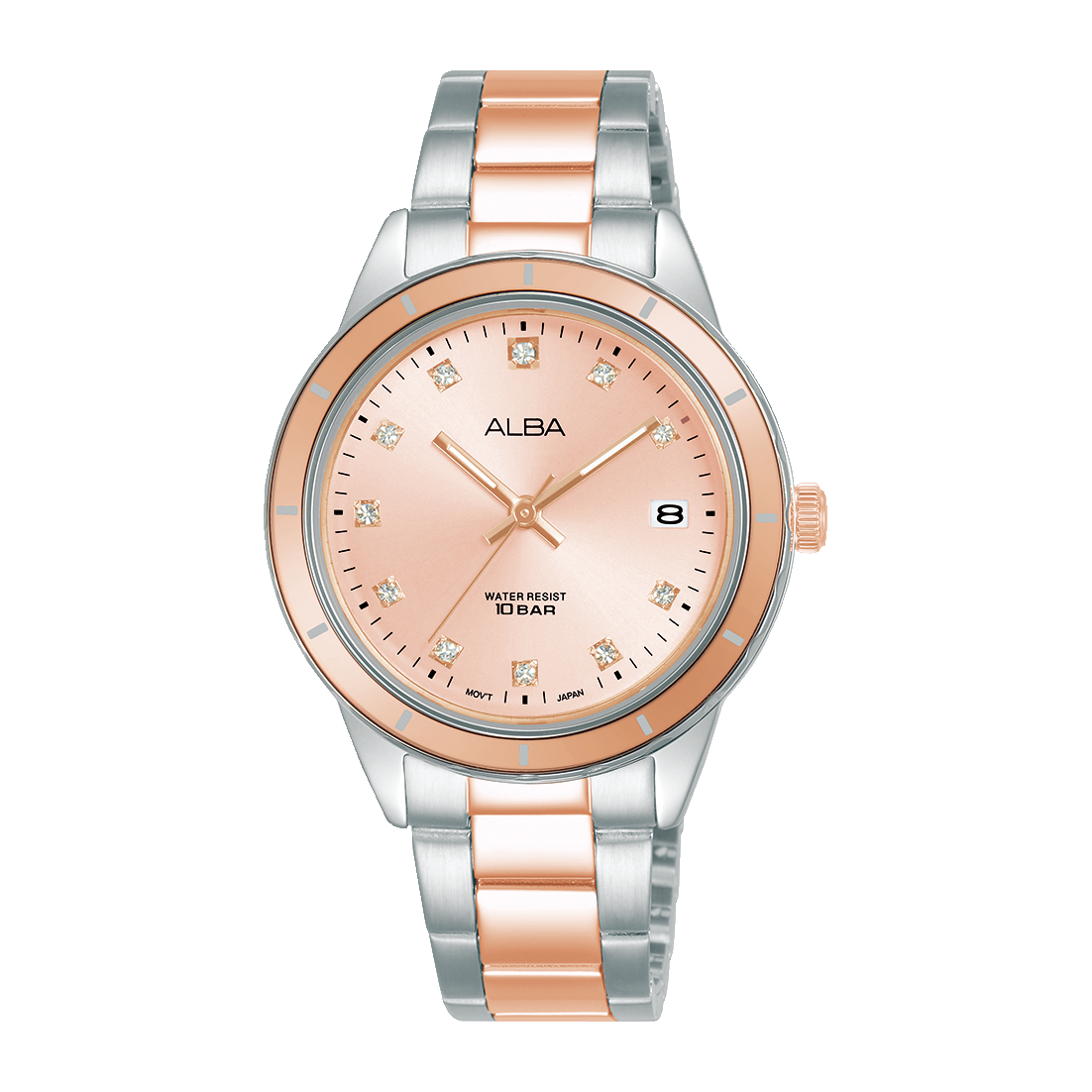 Alba Active Dress 100M Rose Gold Dial Womens Watch AG8M83X Watch Direct