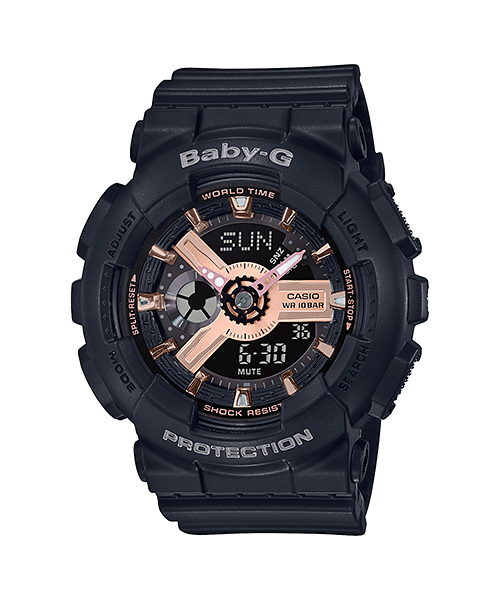 Baby g shock 2025 black and rose gold