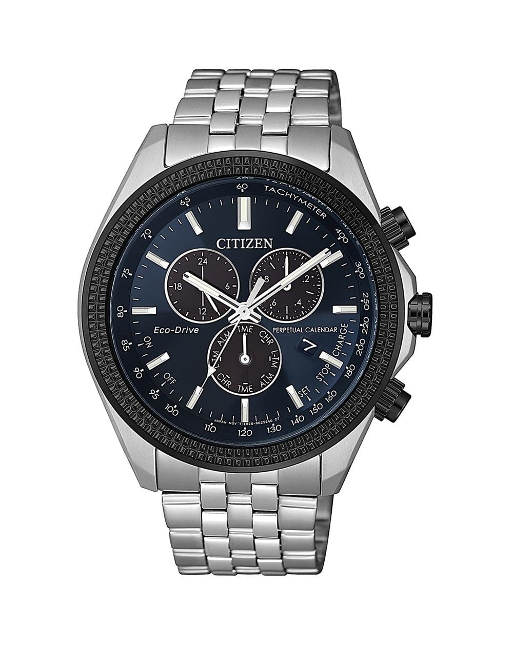 Citizen Perpetual Moonlight Blue Calendar Mens Watch BL5568-54L