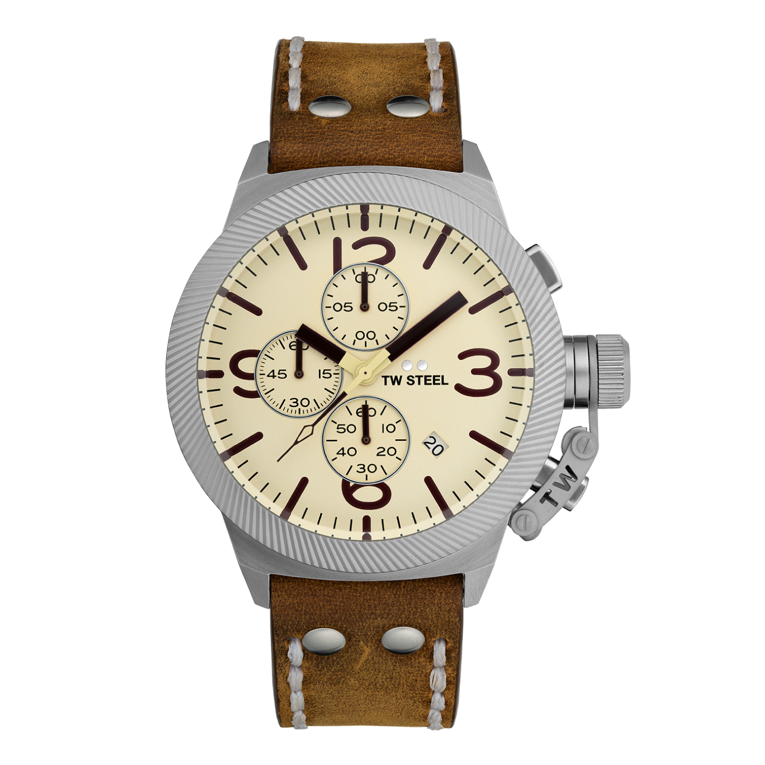 TW Steel Canteen 45MM Cream Dial Mens Watch CS104 Watch Direct