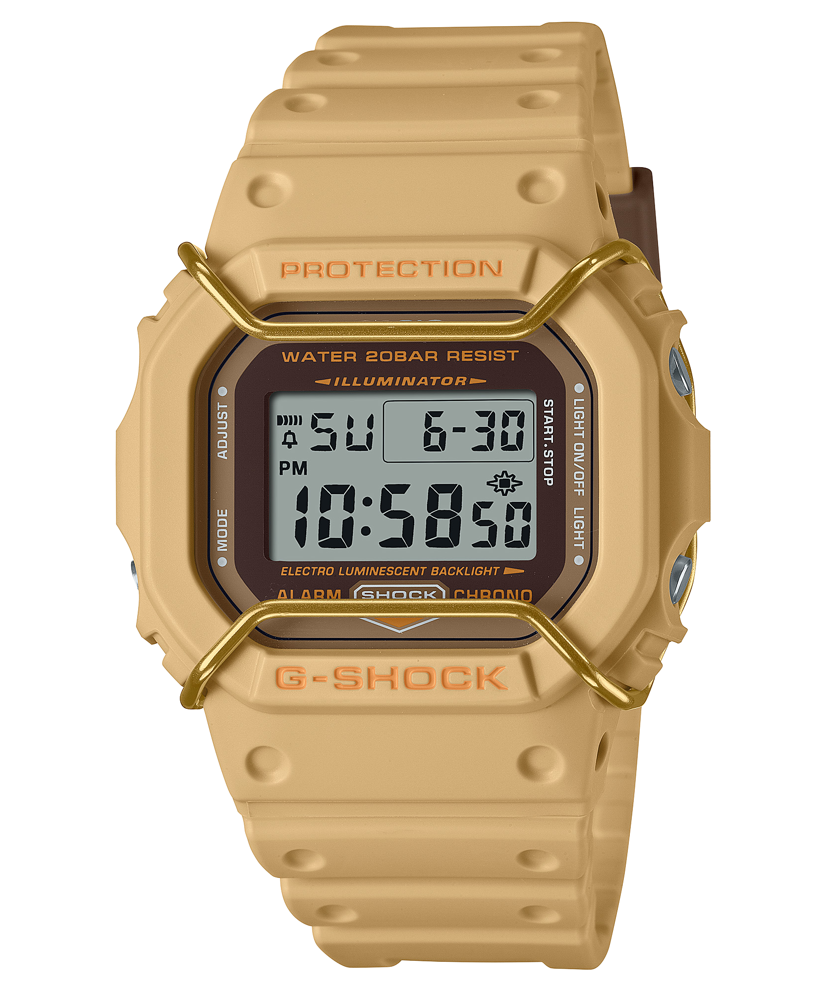 G-Shock 5600 Series Face Protector Natural Beige DW5600PT-5D