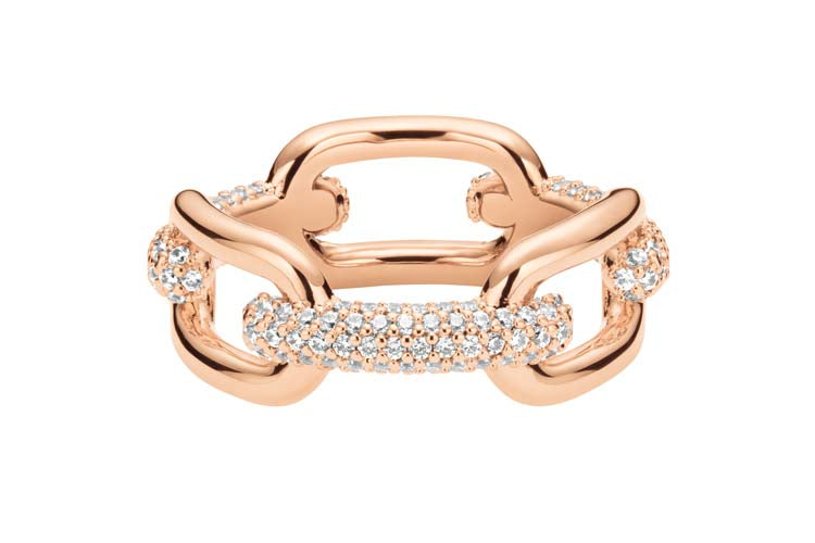 Daniel Wellington Crystal Link 58 RGリング DW00400582 17.5号 Crystal Link Ring Gold | DW