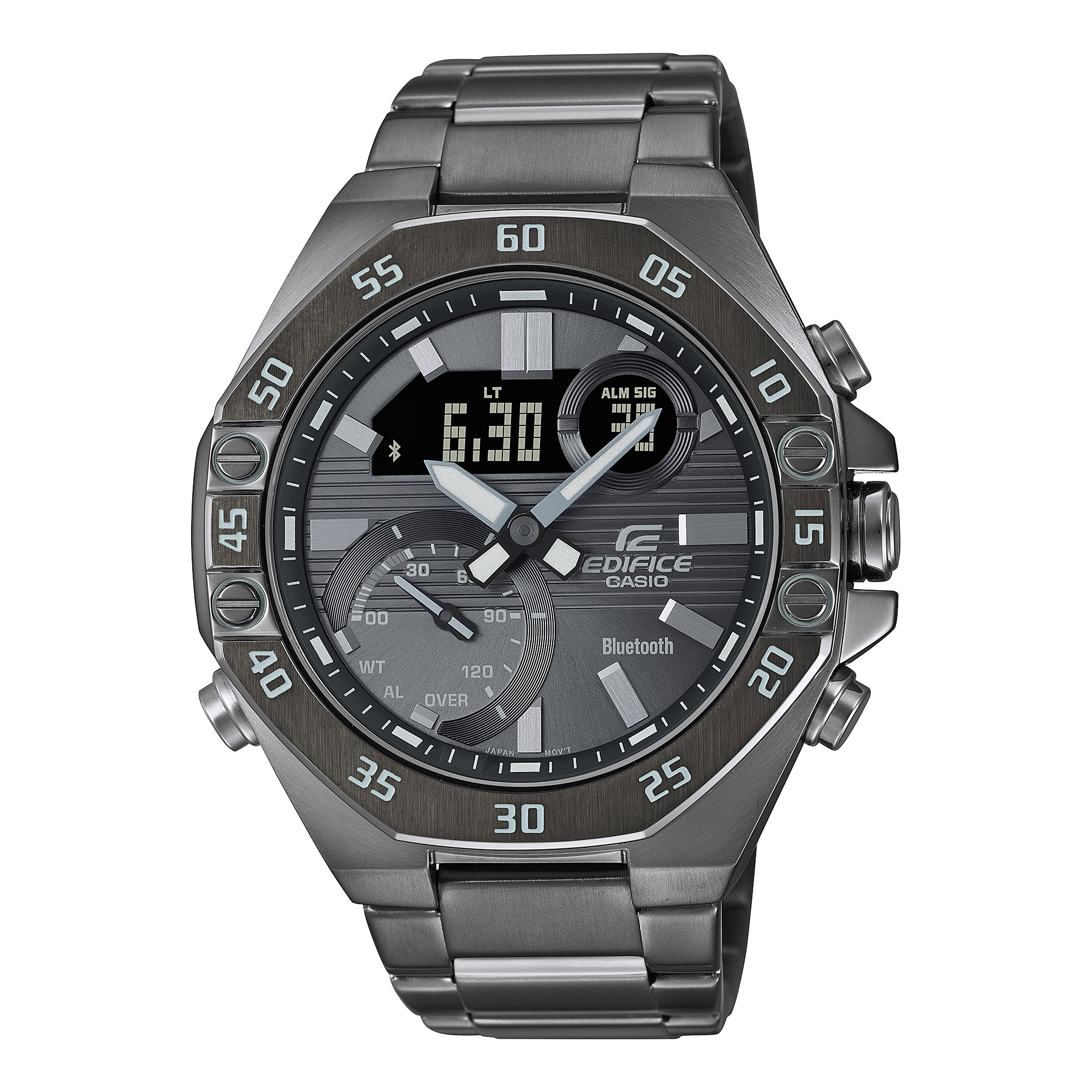 Casio edifice chronograph best sale gunmetal steel bracelet watch