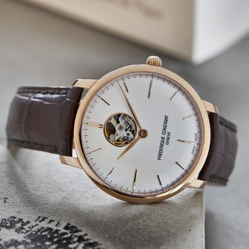 Frederique Constant Slimline Heart Beat Automatic Mens Watch FC-312V4S4