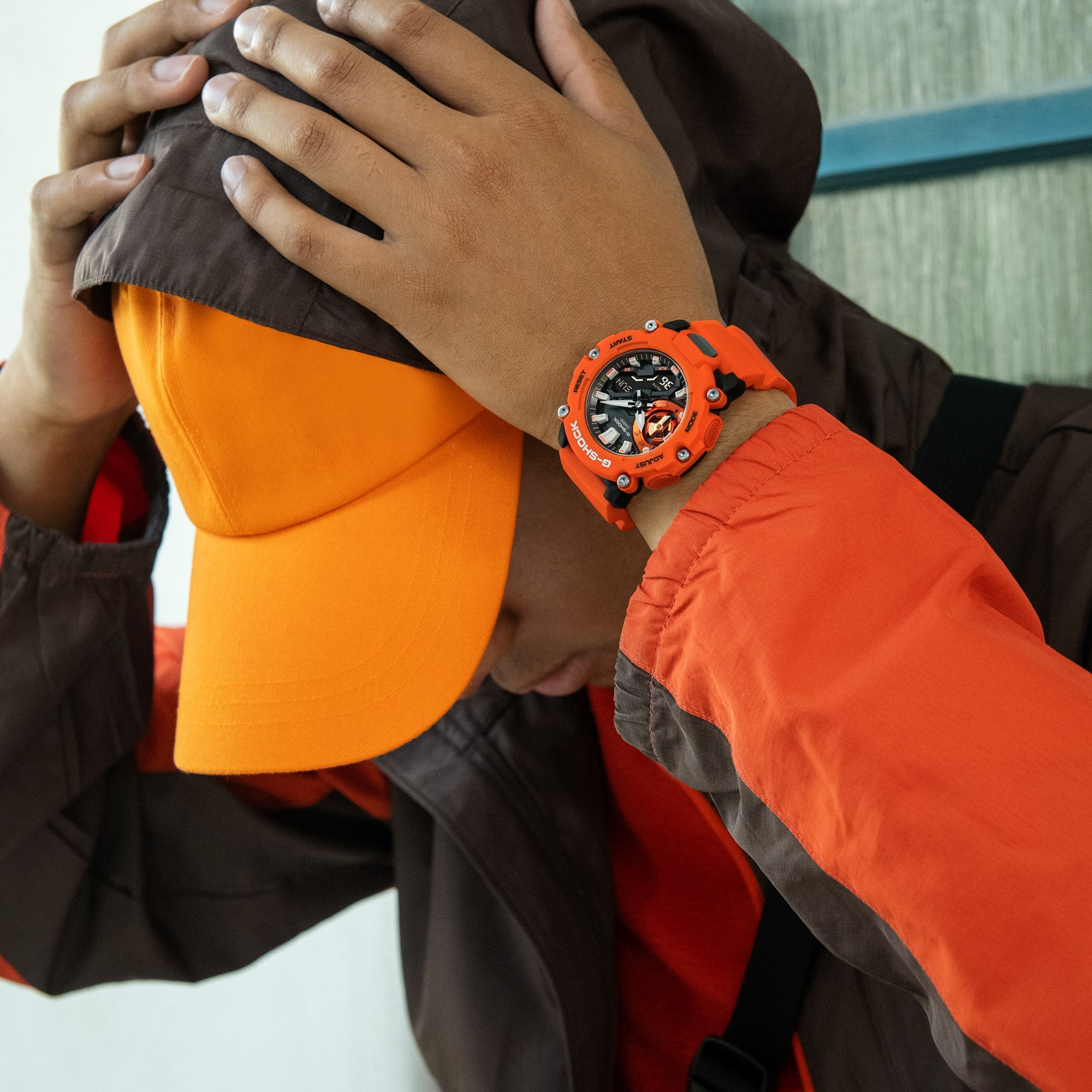 G-Shock DUO Carbon Core Guard Orange Mens Watch GA2200M-4A