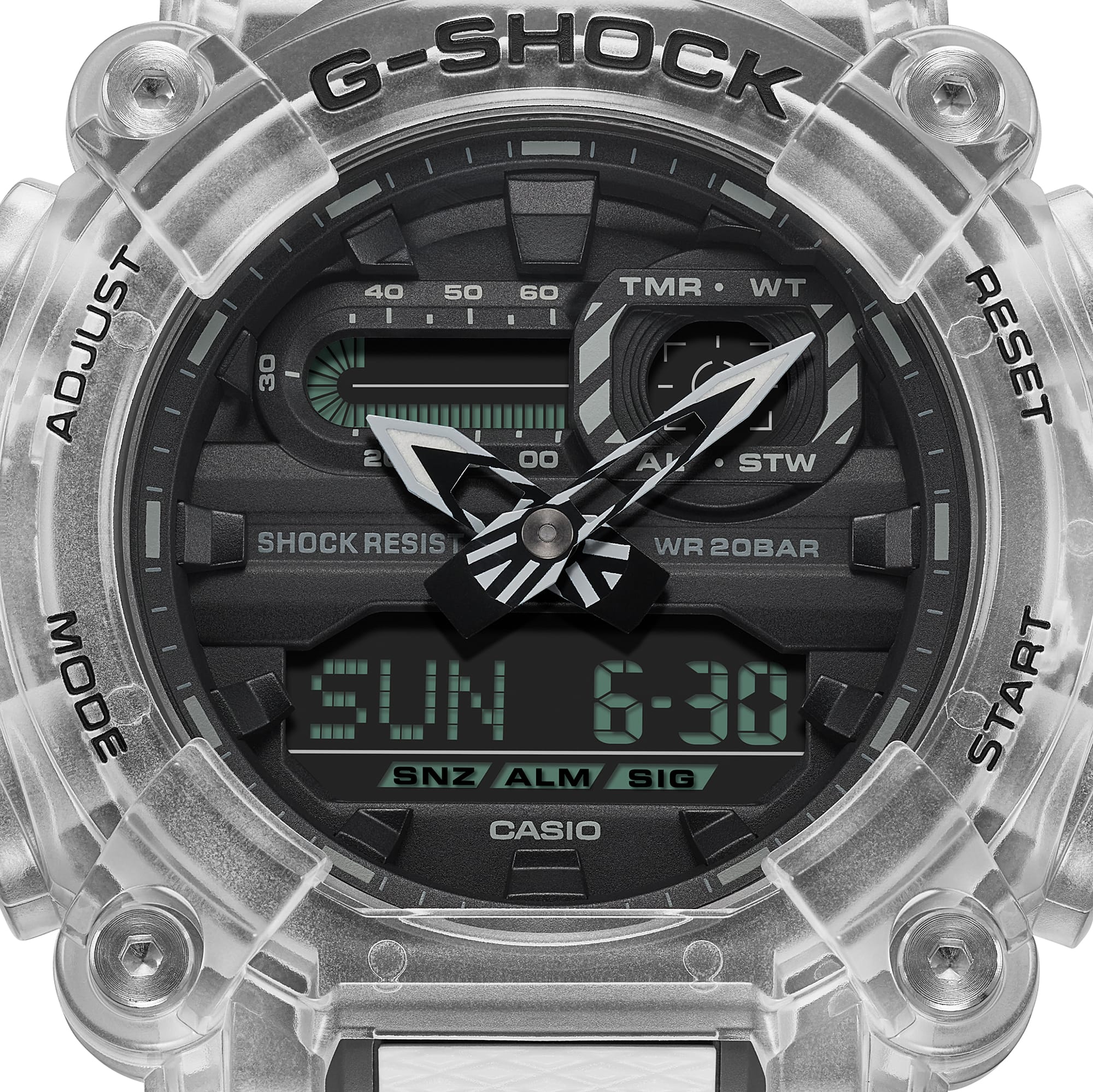 G-Shock DUO Sound Wave Transparent Mens Watch GA900SKL-7A