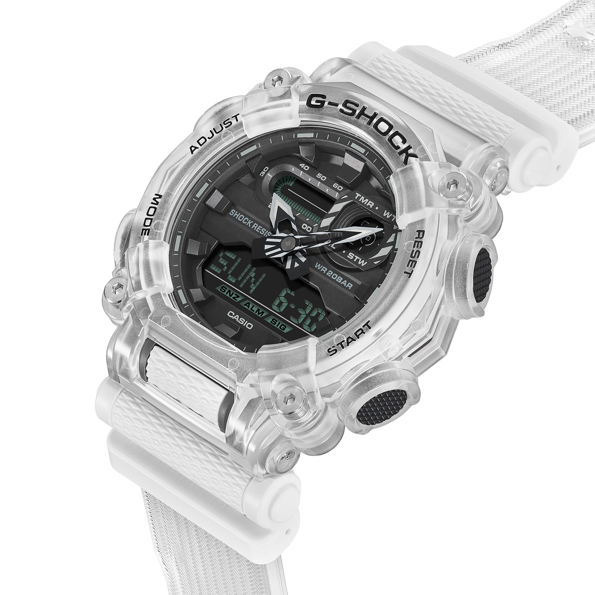 G-Shock DUO Sound Wave Transparent Mens Watch GA900SKL-7A