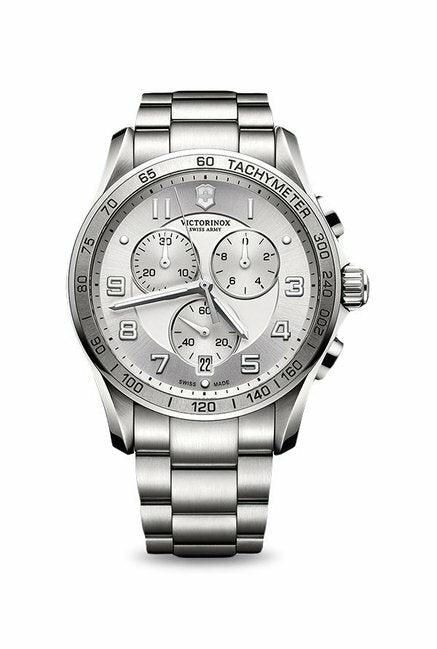 Victorinox Swiss Chronograph Xl Silver Dial Mens Watch