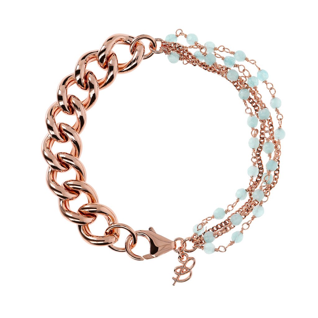 Bronzallure Rosary Bracelet Golden Rosè