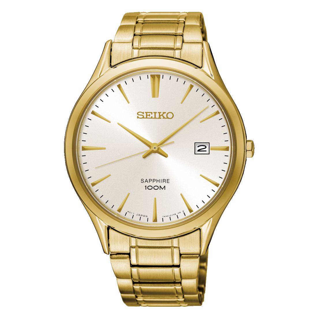 Seiko Sapphire Silver Dial Mens Watch