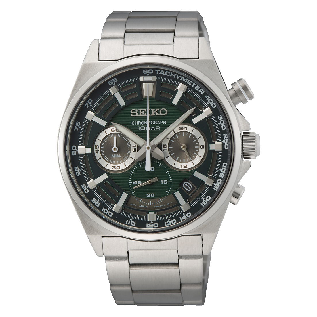 Seiko stainless 2025 steel chronograph watch