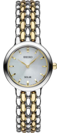 Seiko Two Tone Solar Womens Watch SUP349