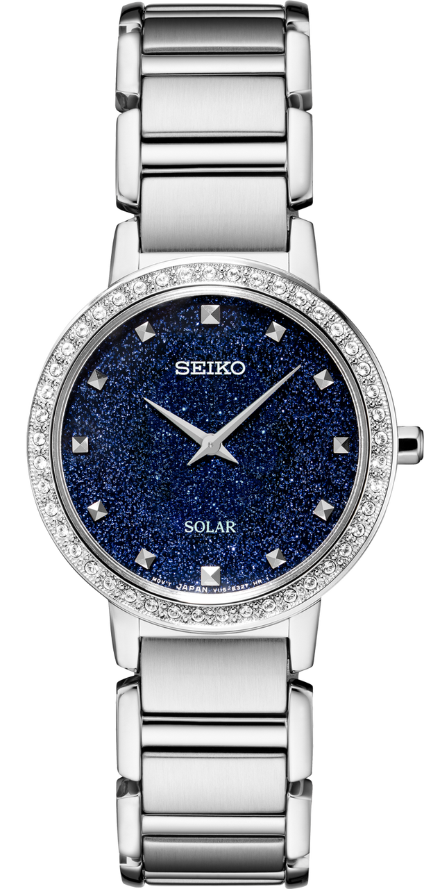 Seiko women's crystal stainless steel online watch