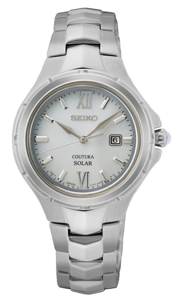 Seiko Ladies Coutura Daywear Silver Stainless Steel Watch SUT429P