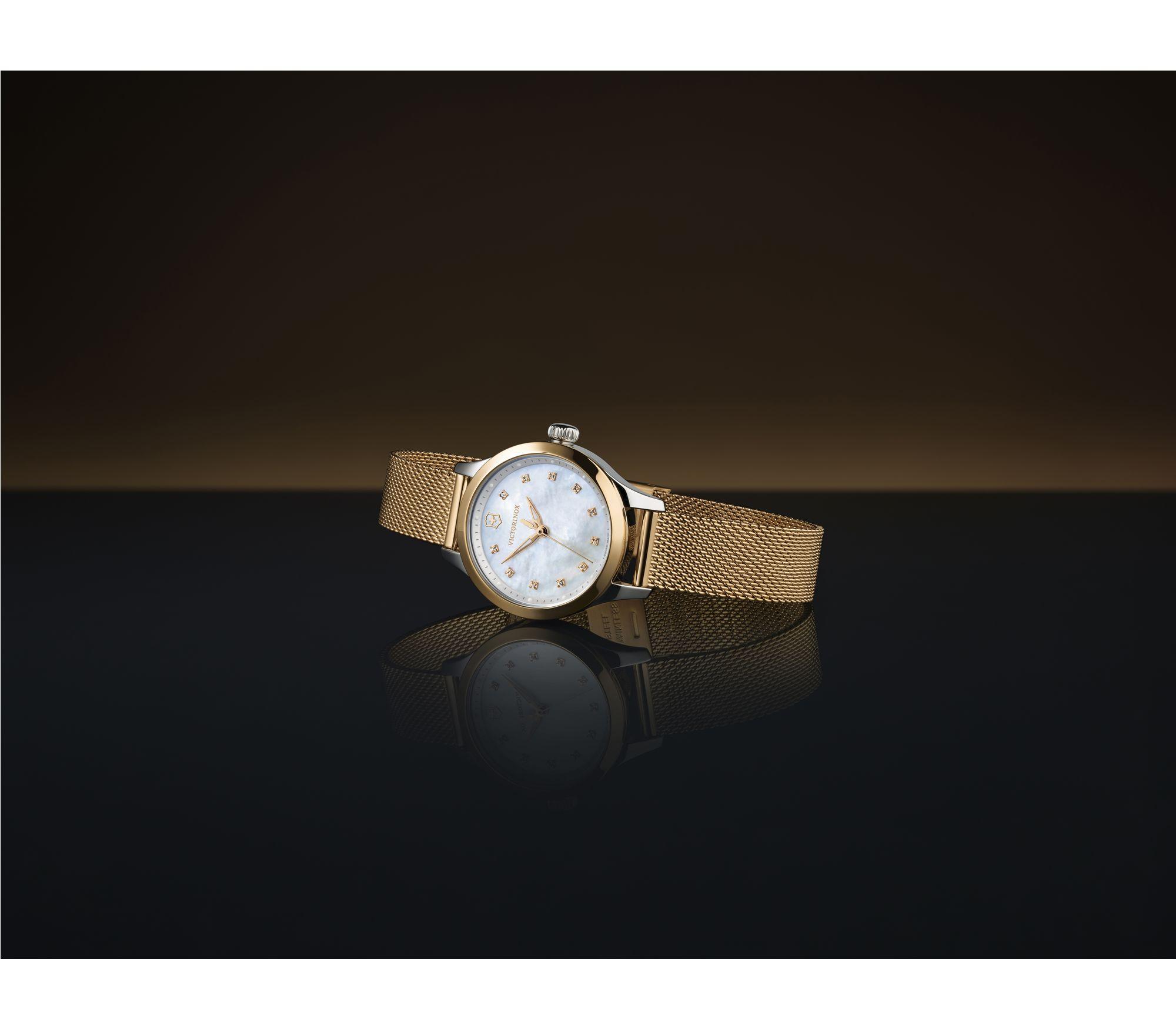 Victorinox Alliance XS Gold Mesh Bracelet Womens Watch 241879