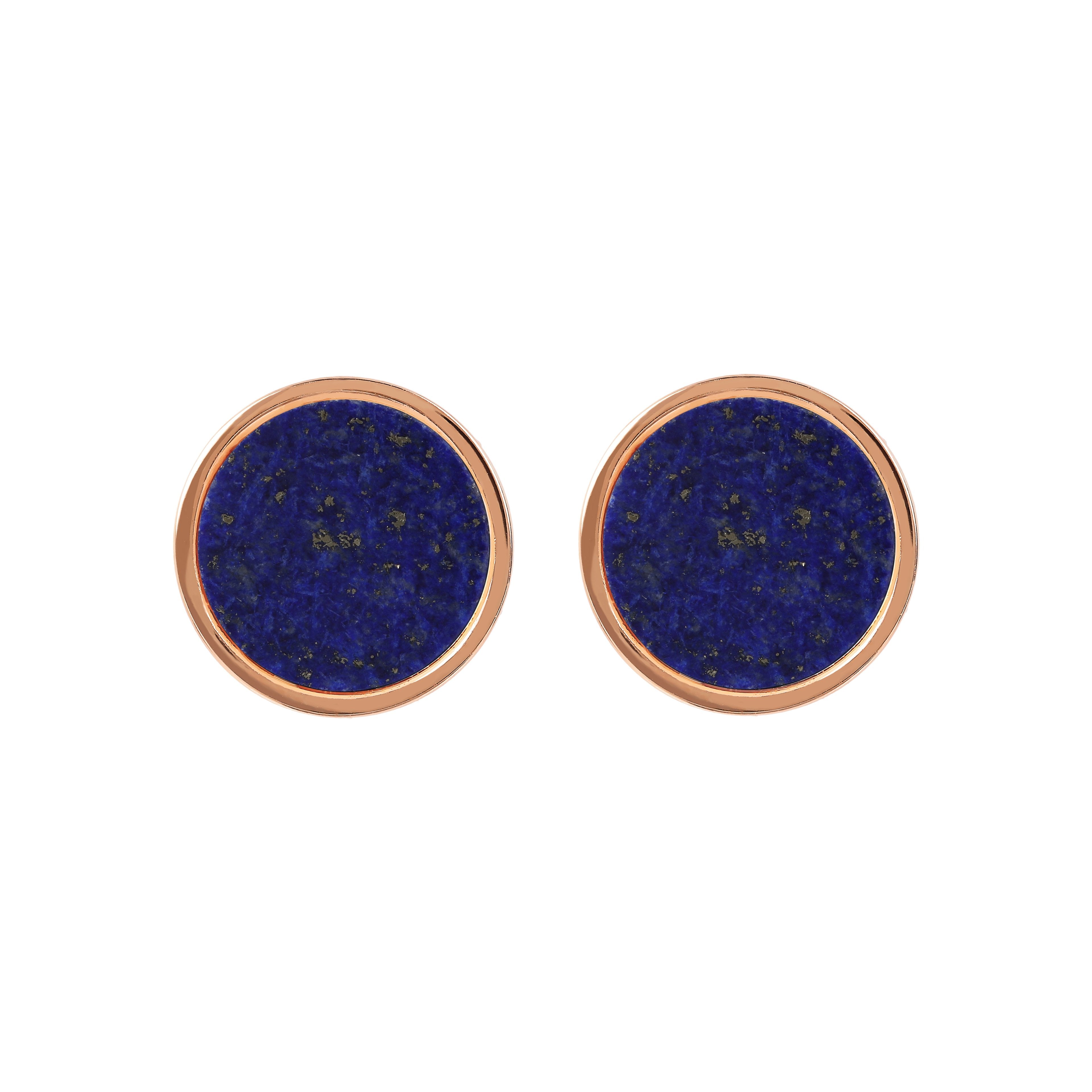 Bronzallure Gemstone Button Stud Earrings
